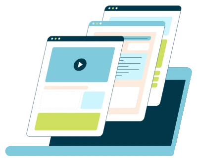 potenciales-clientes Dos dispositivos móviles que muestran un vídeo en páginas web diseñadas específicamente para psicólogos.